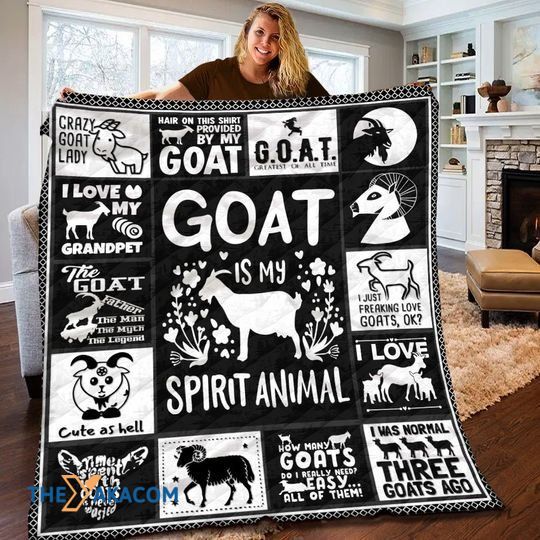 Amazing Black And White Goat Is My Spirit Animal Special Gift For Animal Lovers Quilts Comforters