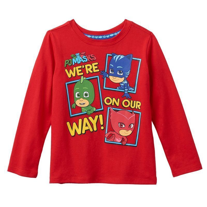 Pj Masks Catboy Gekko Owlette Front Back Graphic Tee Boy S 4T Red Shirt