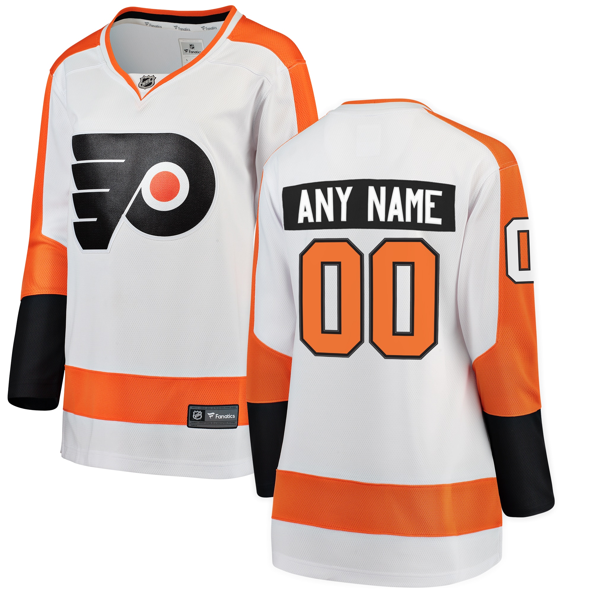 Philadelphia Flyers Branded Women's Away Breakaway Custom Jersey – White