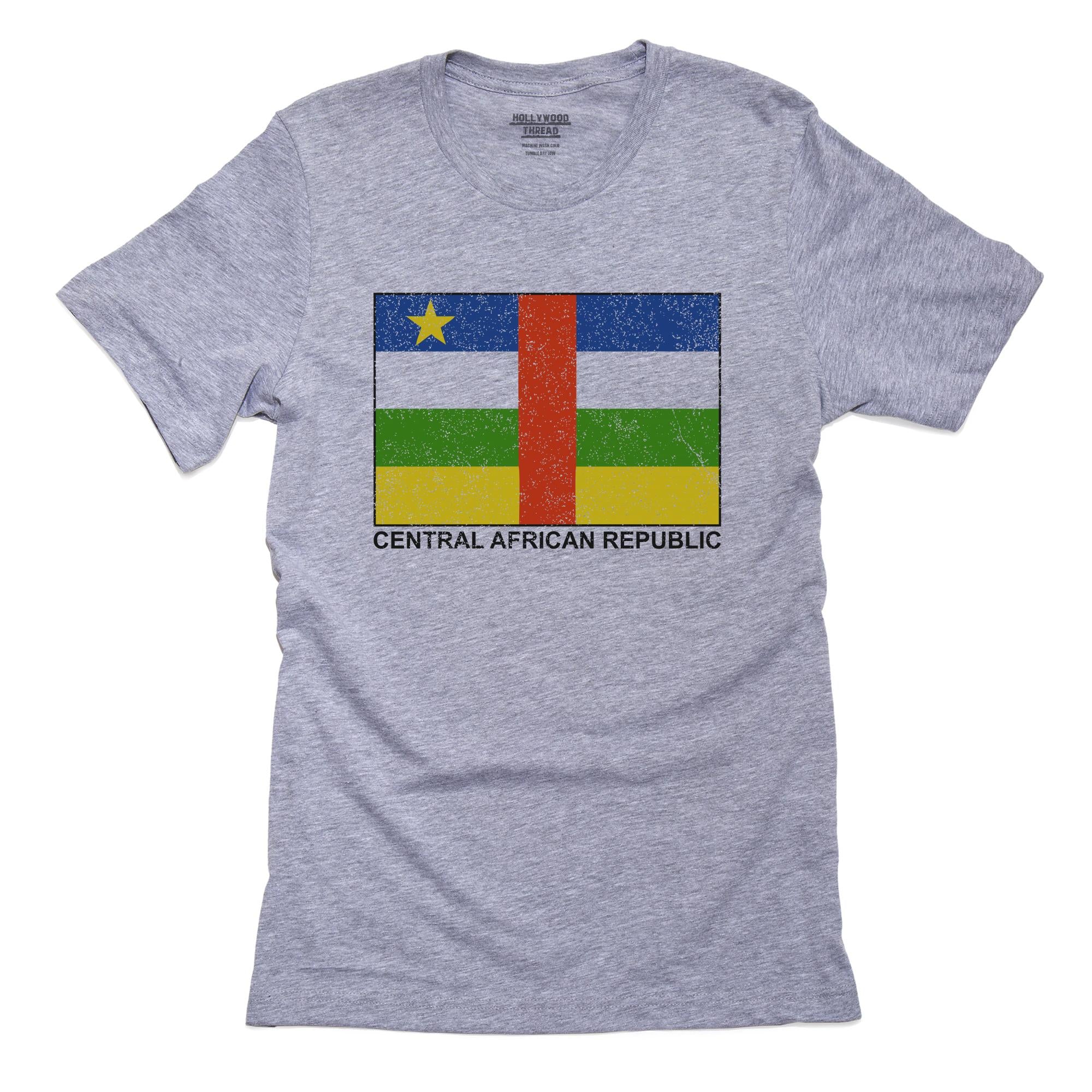 Central African Republic Flag – Special Vintage Edition T-Shirt, Framed Print, Pillow, Golf Towel