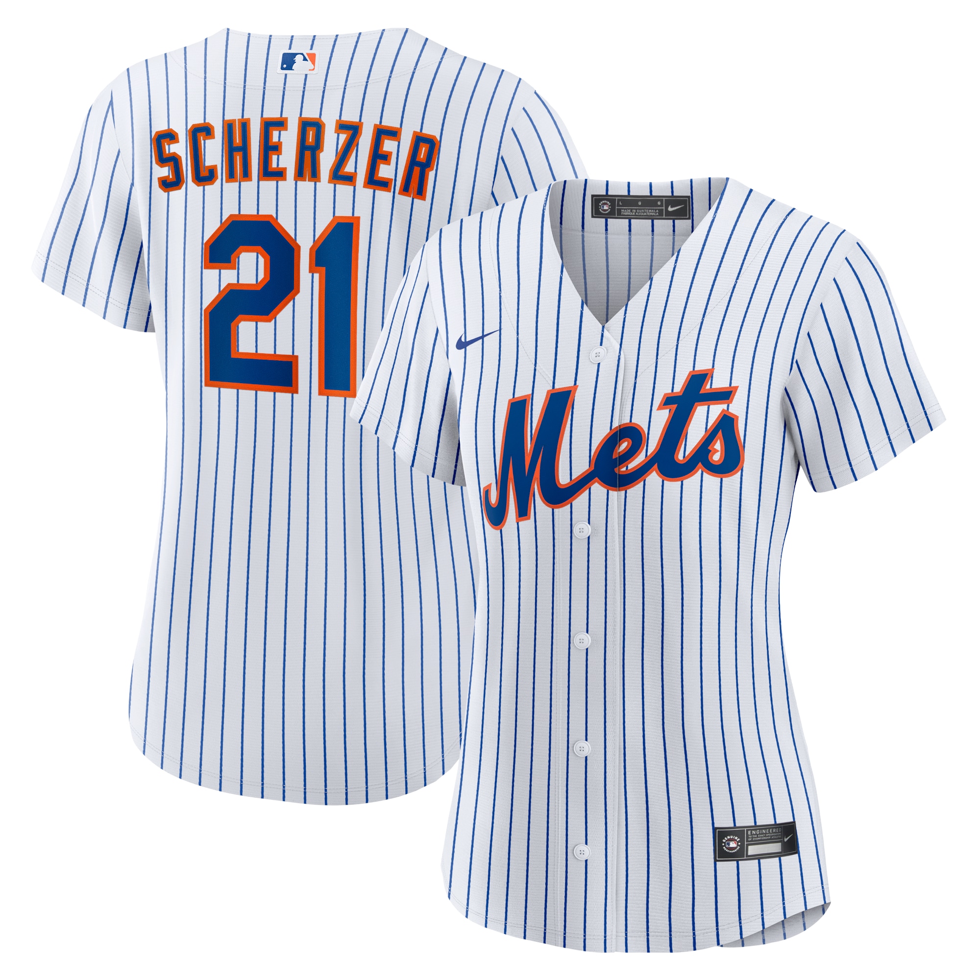 Women’s New York Mets Max Scherzer White Home Player Jersey