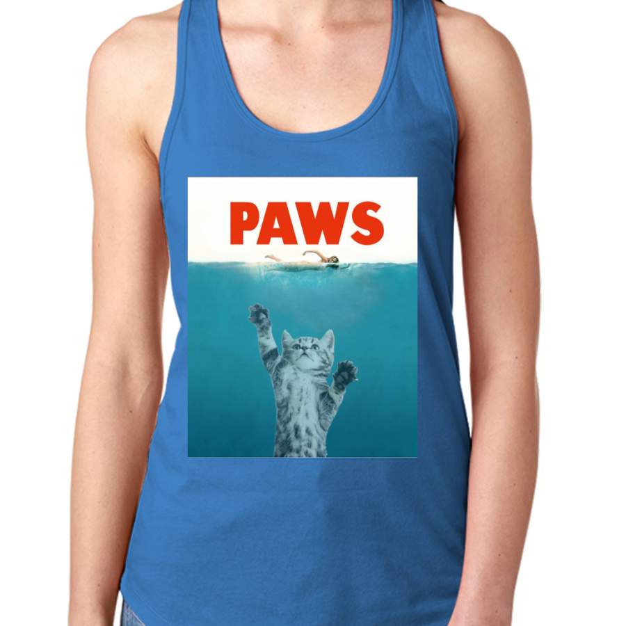 Paws – Cat Kitten Meow Parody T Shirt Women Tank Top