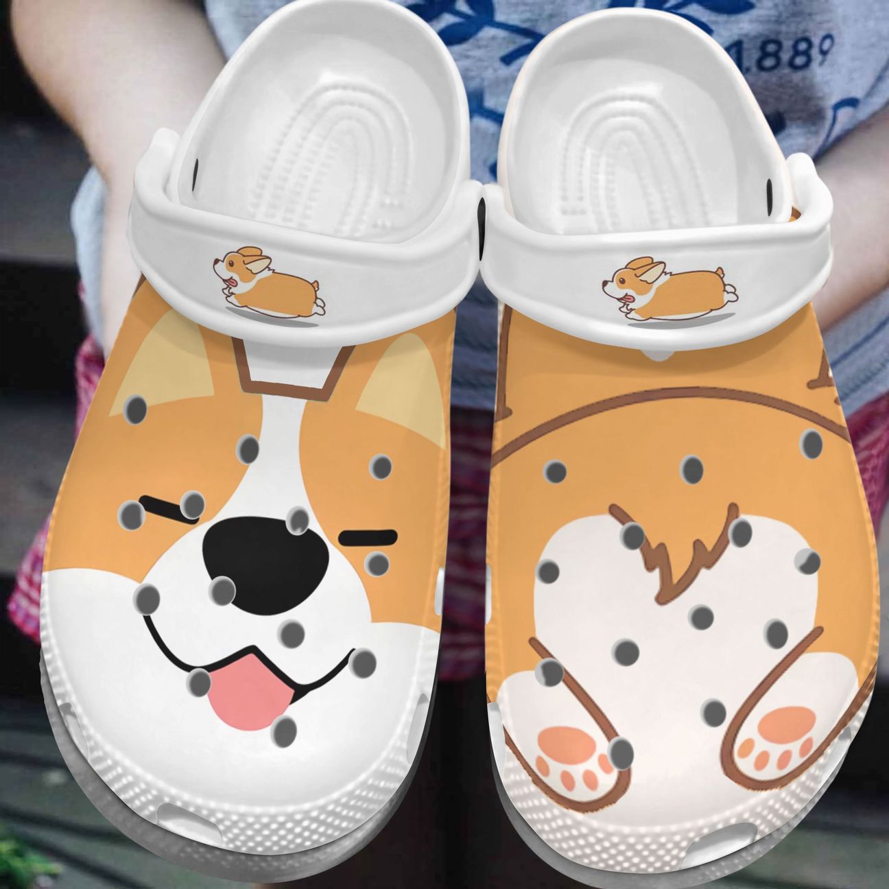 Corgi Personalized Clog, Custom Name, Text, Color, Number Fashion Style For Women, Men, Kid, Print 3D Love It