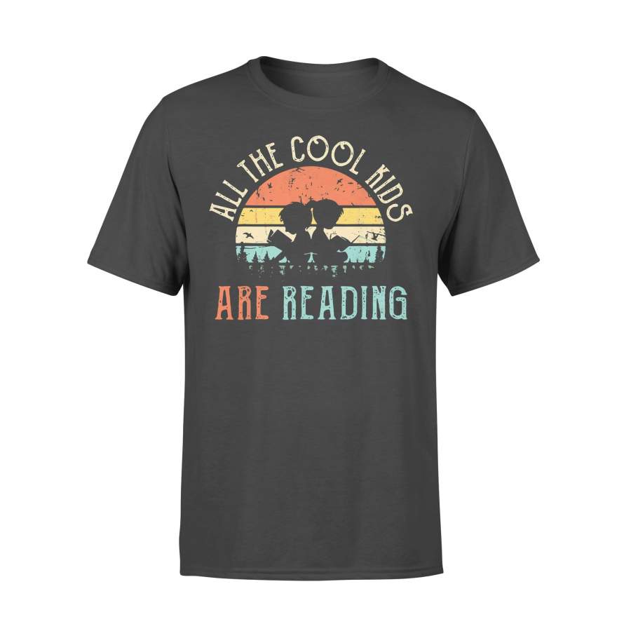 All The Cool Kids Are Reading Vintage Retro T-shirt