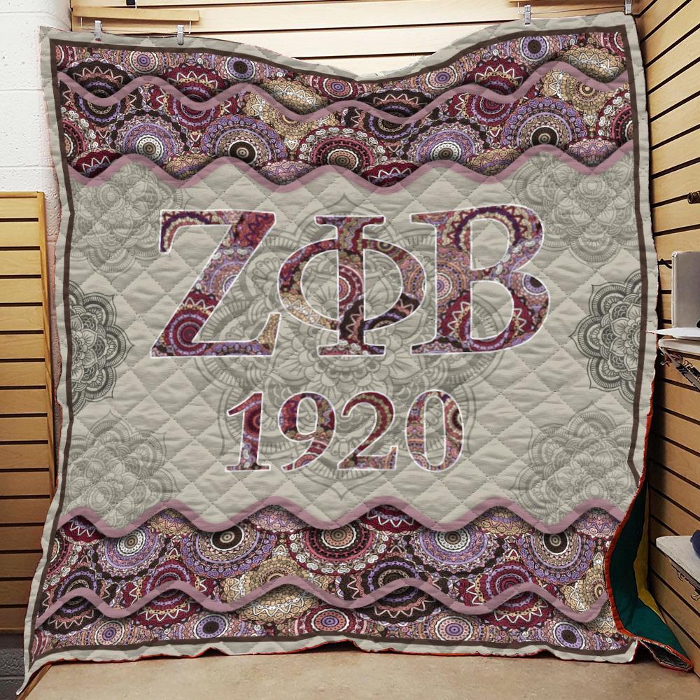 Zeta Phi Beta Quilt 1920 All Over Printed