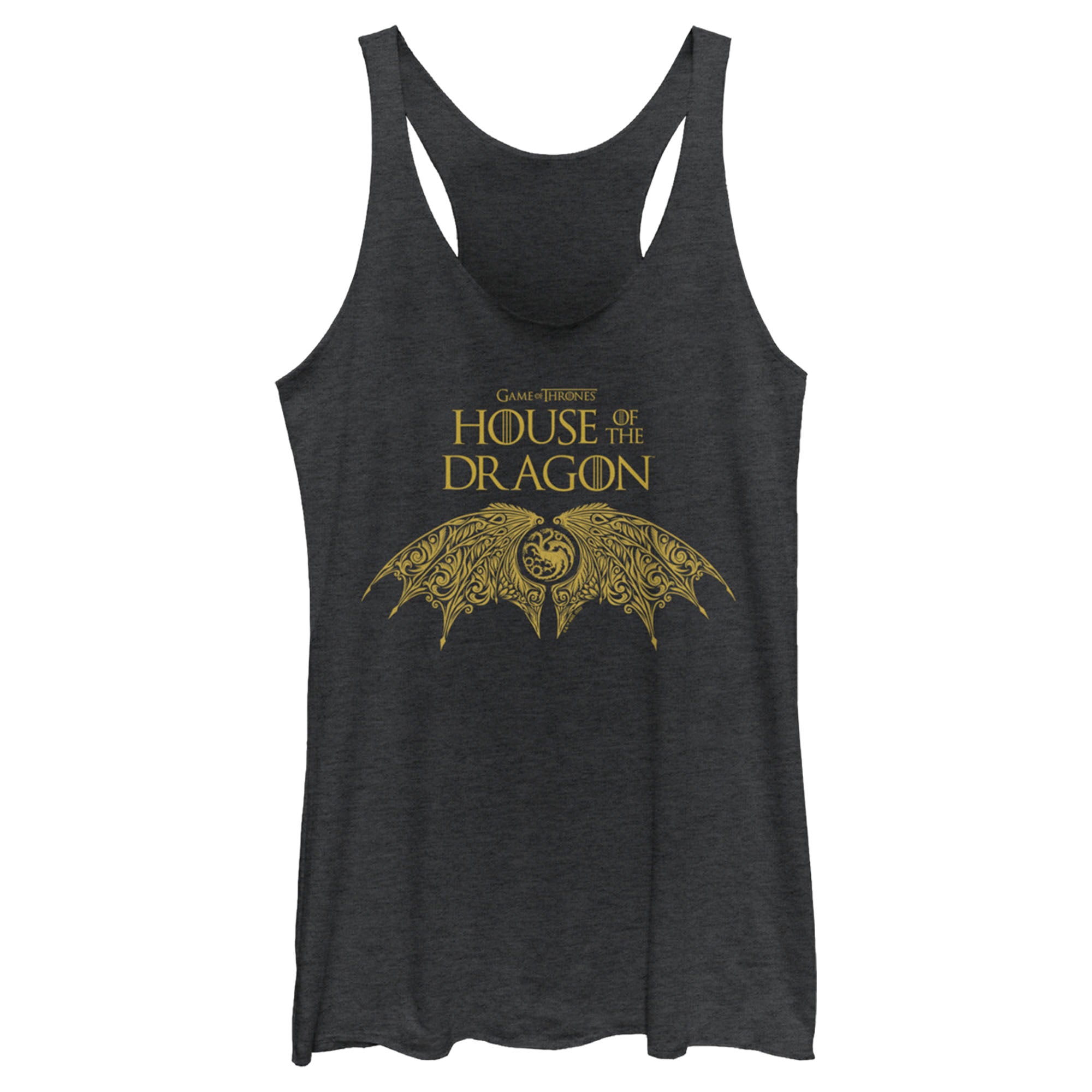 Women’S Game Of Thrones: House Of The Dragon Intricate Dragon Wings Logo Racerback Tank Top