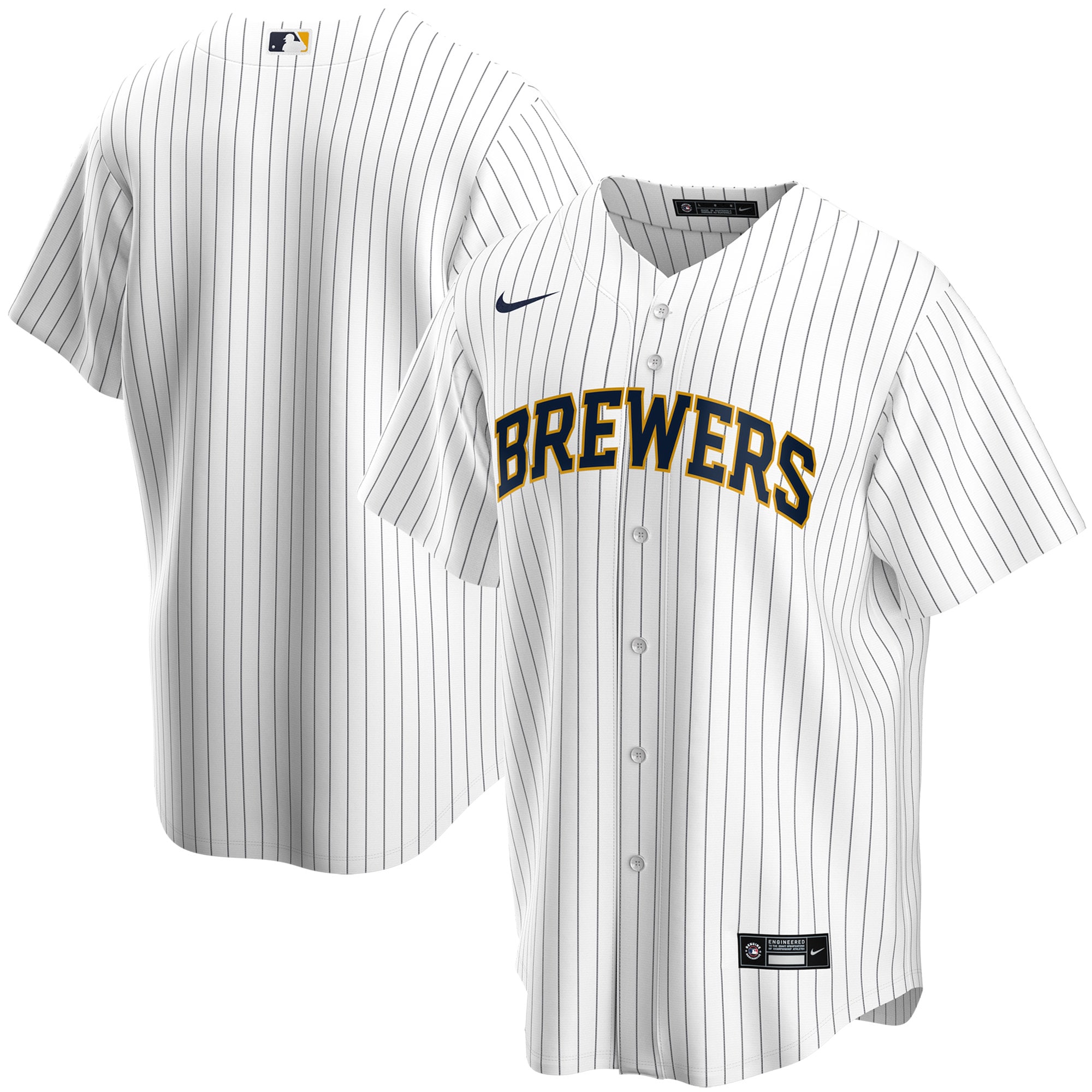 Milwaukee Brewers Youth Home Replica Team Jersey – White