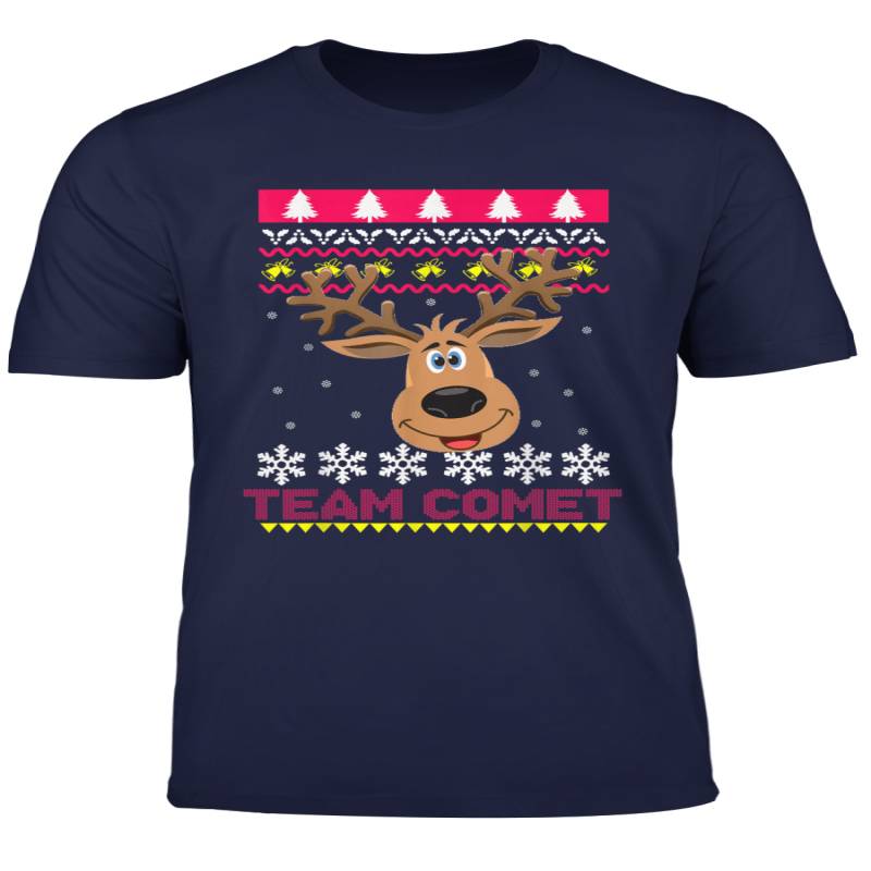 Team Comet Santa Reindeer Ugly Sweater T Shirt T Shirt