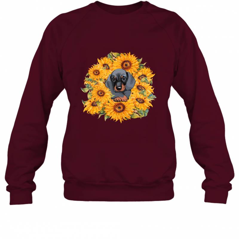 Dachshund in Sunflower Creative Dogs Loving Puppy Sweatshirt