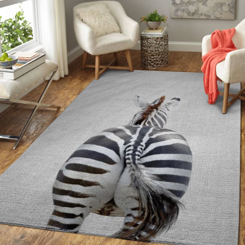 Zebra Tail Colorful – Animals Colorful Area Rug Carpet