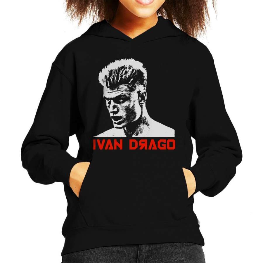 Ivan Drago Movie Poster Rocky IV Kid’s Hooded Sweatshirt