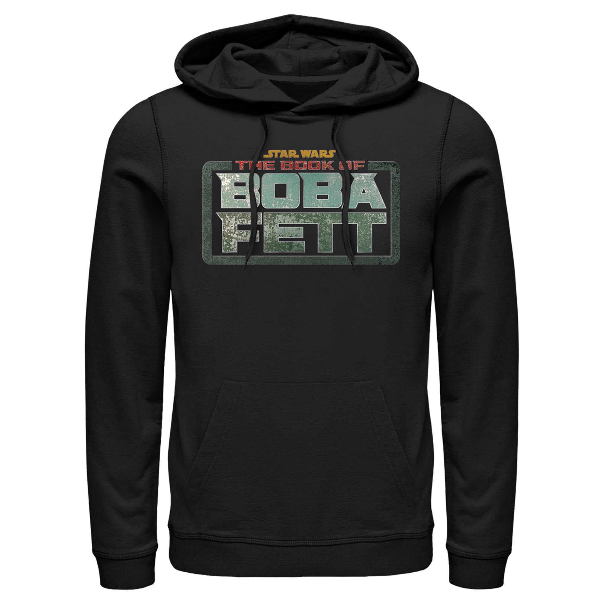 The Book Of Boba Fett Men’S Distressed Logo  Pull Over Hoodie