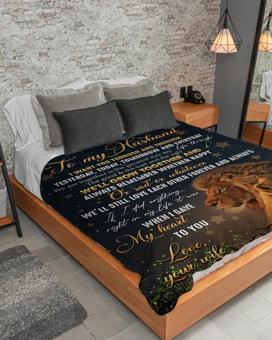 Wife Gift For Husband Well Still Love Each Other Lion Sherpa Blanket