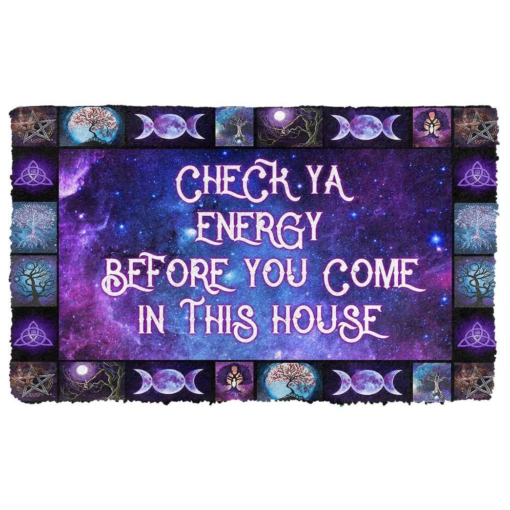 Alohazing 3D Check Your Energy Before You Come In This House Doormat