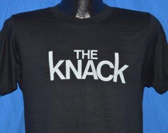 70s The Knack Rock N Roll My Sharona Black Vintage Band T-shirt 5596