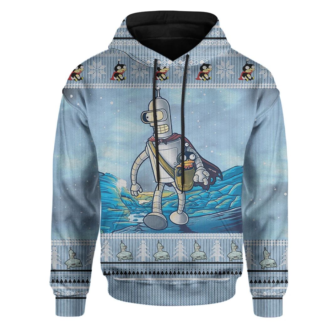 Alohazing 3D The Benderorian Ugly Christmas Custom Hoodie