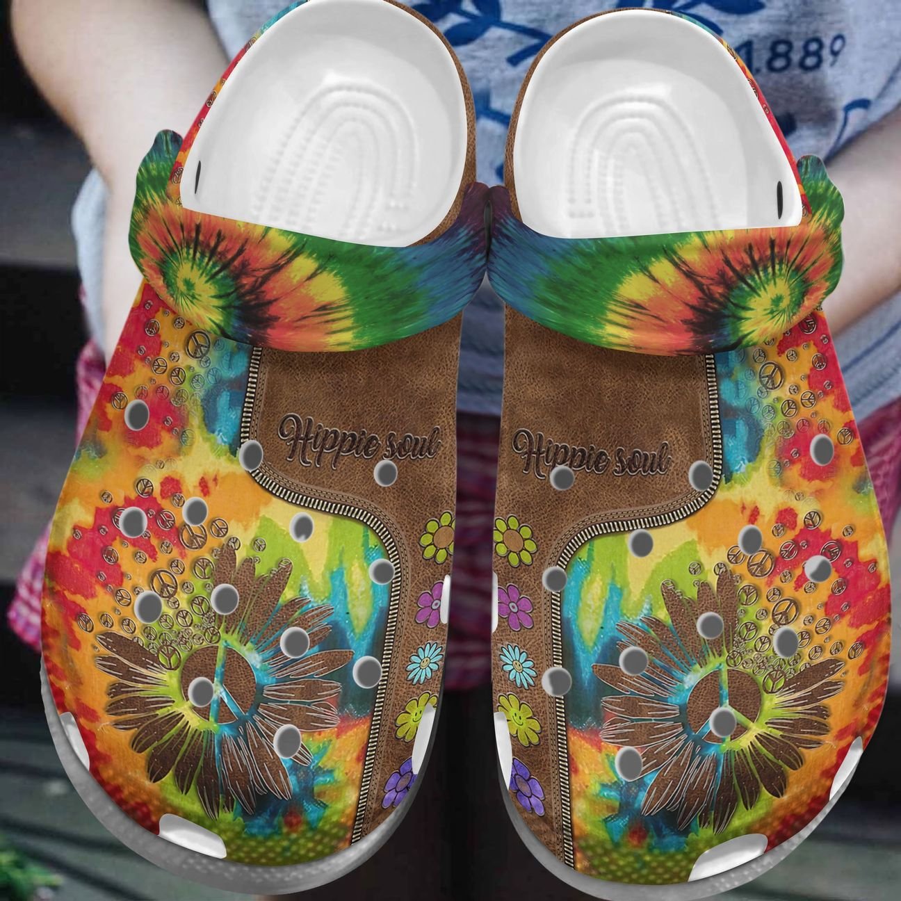 Hippie Personalize Clog, Custom Name, Text, Fashion Style For Women, Men, Kid, Print 3D Hippie Soul Q