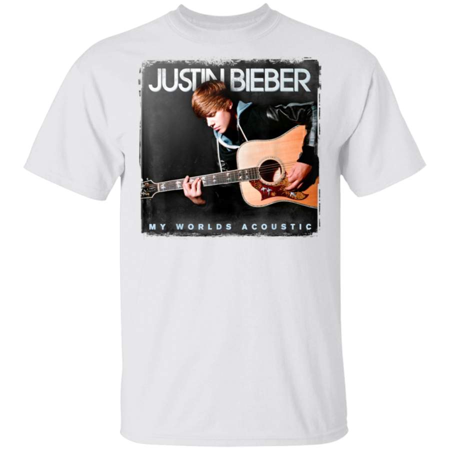 Justin Bieber Official My World Acoustic Album Cover TShirt