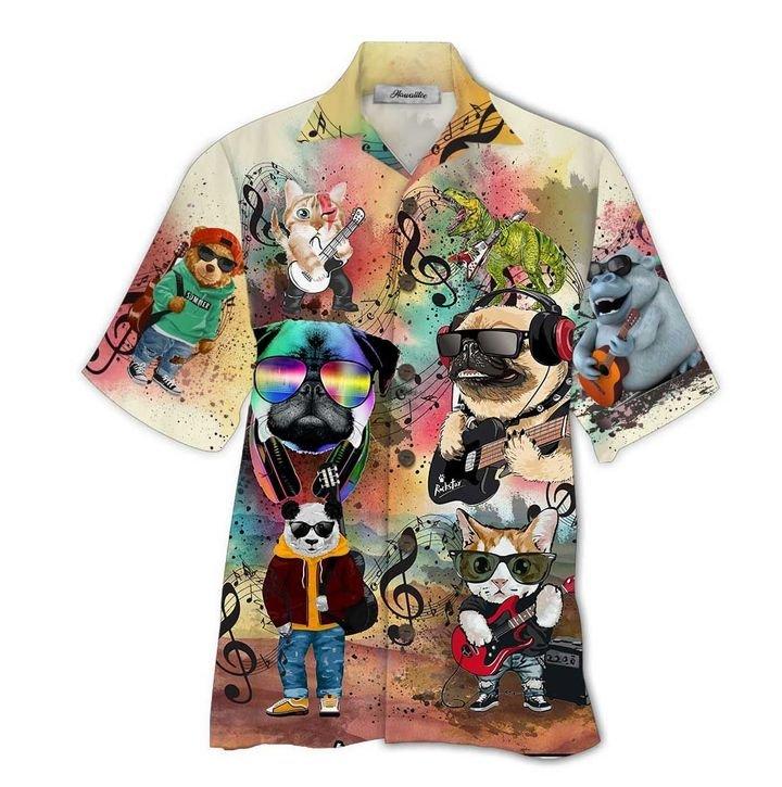 Animal Guitar 3D All Over Printed Hawaii Shirt