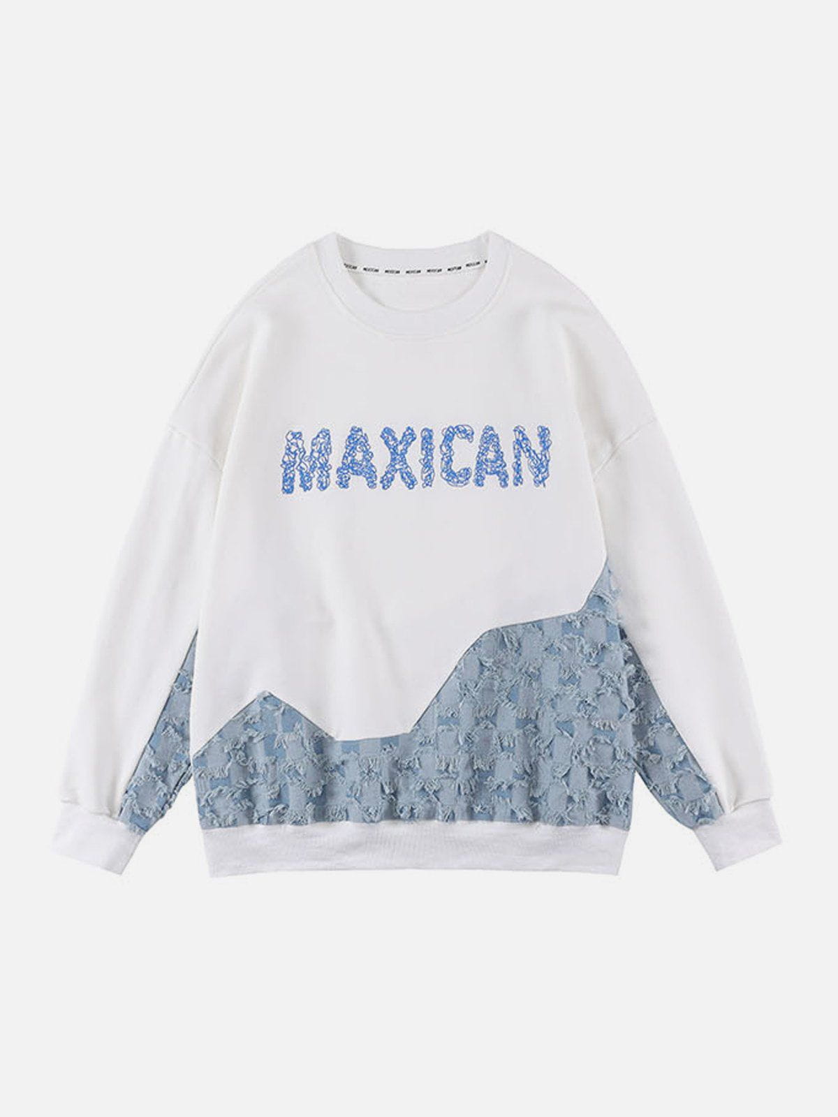 Talishko™ – Letters “Maxican” Patchwork Sweatshirt