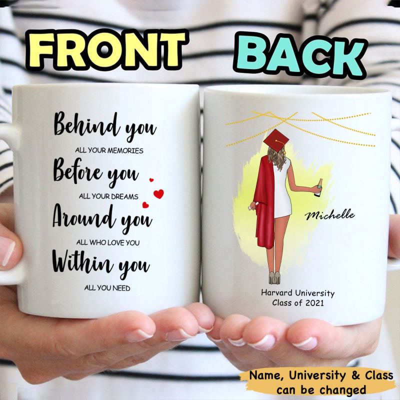 Personalized Graduation Girl Custom Mug