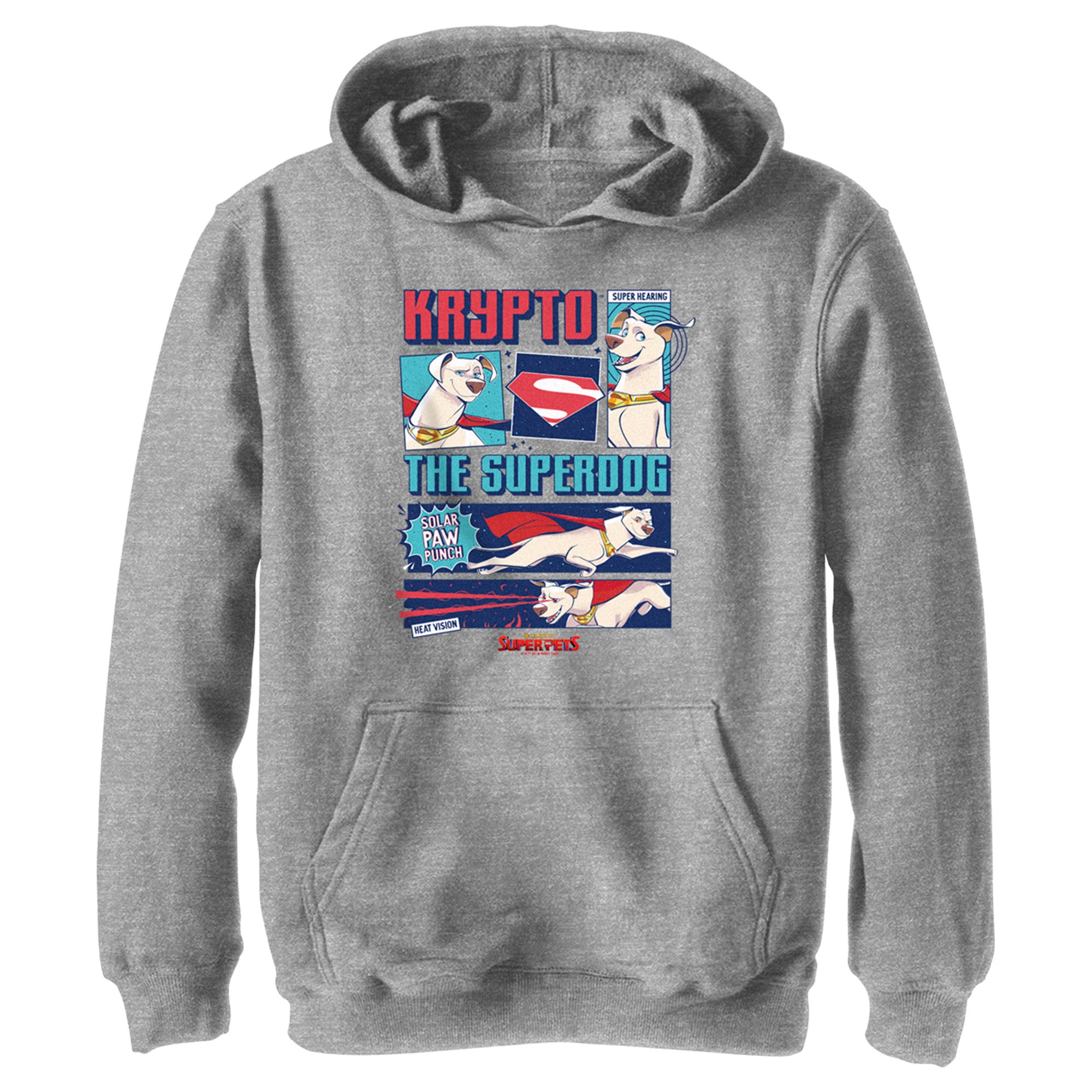 Boy’S Dc League Of Super-Pets Krypto The Superdog Comic Pull Over Hoodie