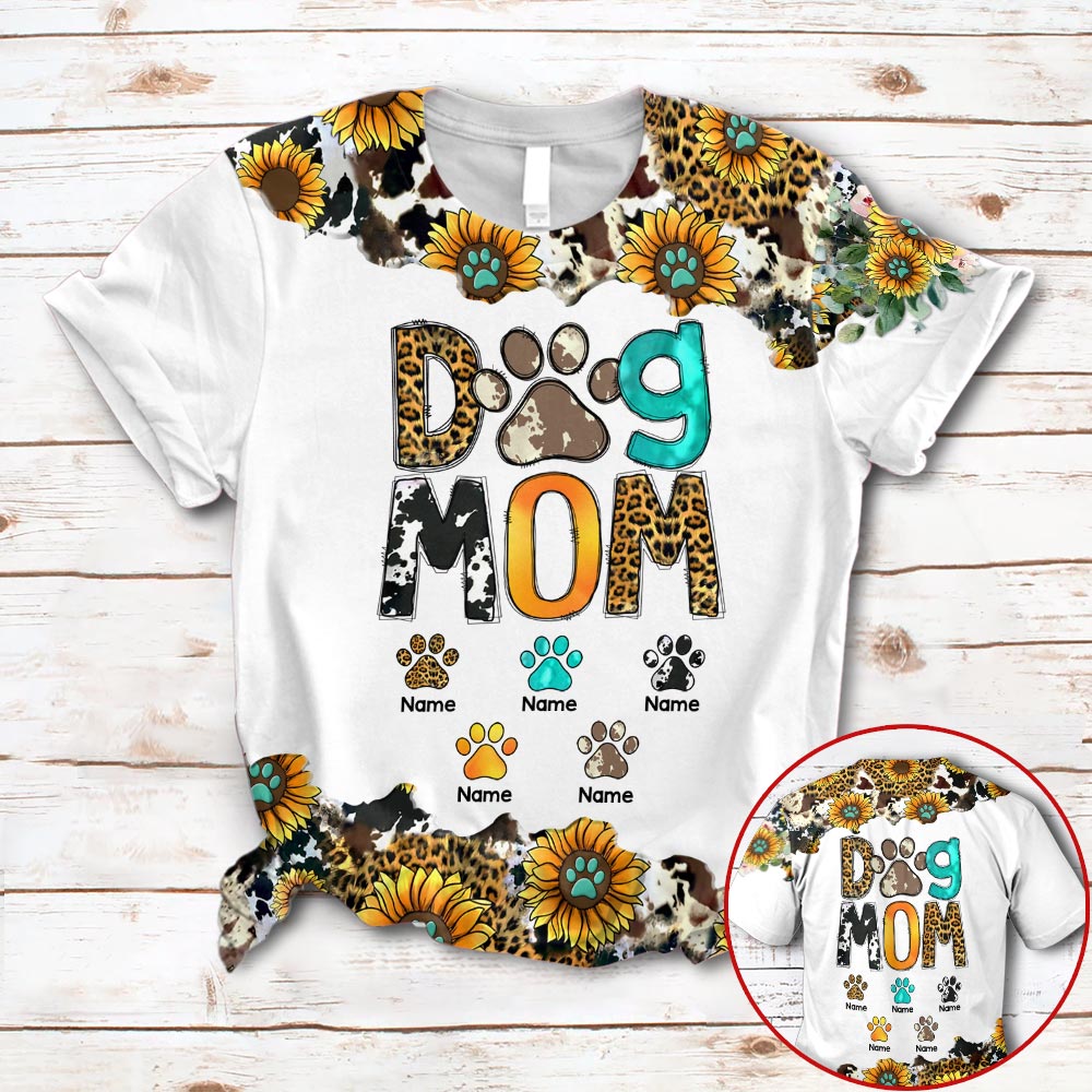 Personalized Dog Mama Happy Mother’S Day All Over Print Shirts 3D Hoodie For Dog Mom Dog Lovers Kl97 Huts