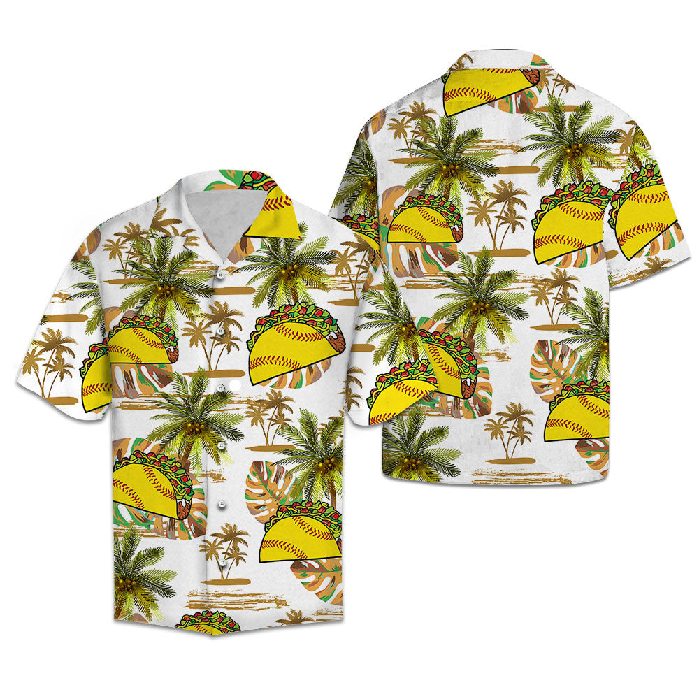 Softball Tacos Bell Tropical Pattern Hawaii Shirt Personalizedwitch Ha102776