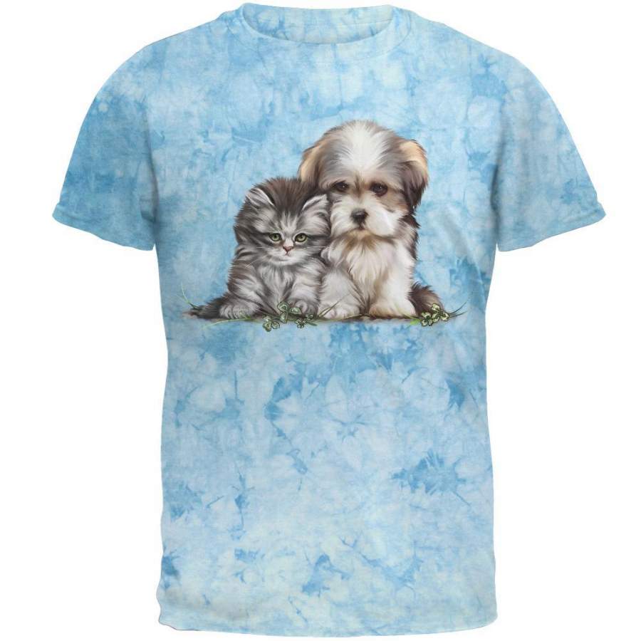 Best Friends Puppy and Kitten Mens T Shirt