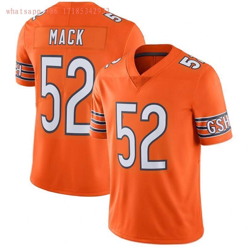 Chicago Bears Khalil Mack #52 NFL 2020 Orange Jersey Jersey