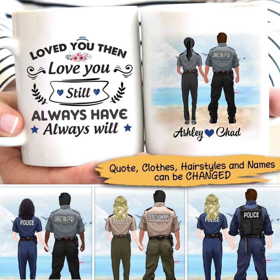 TBL – Couple In Love Both Officers Personalized Mug