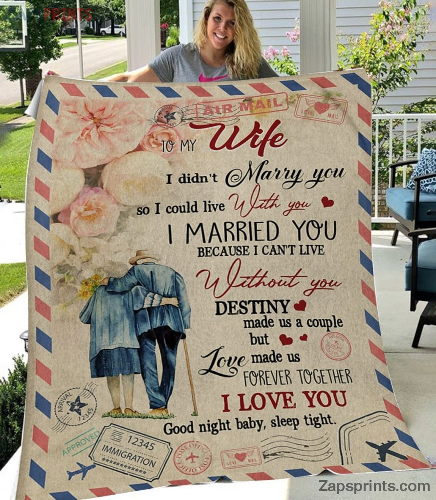 Gift For Wife – To My Wife – Air Mail – Love For You – Blanket