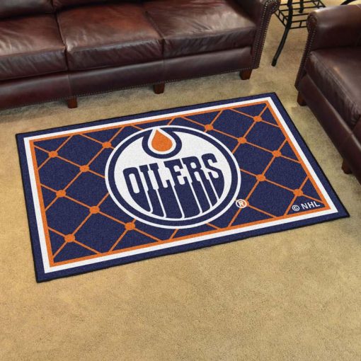 Edmonton Oilers Logo Custom Area Rug Carpet Full Sizes Home Living Rugs Carpet Decor