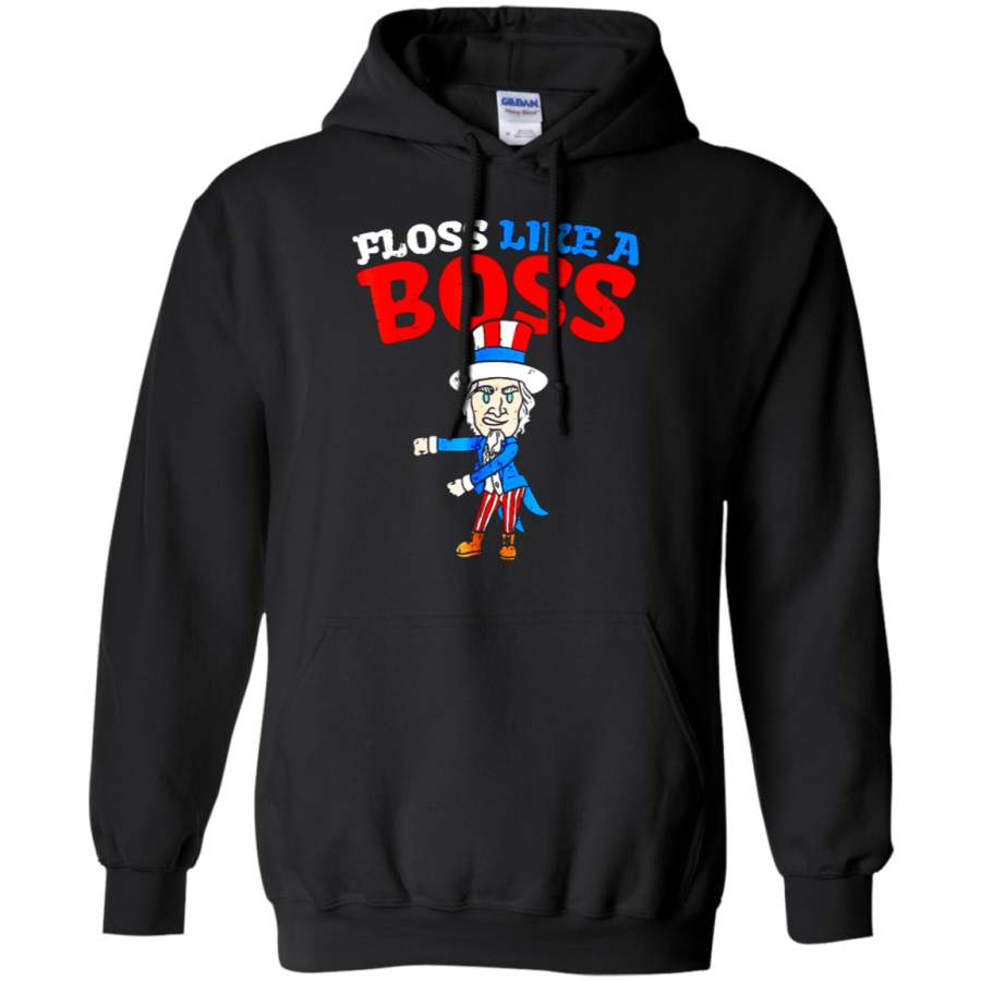 AGR Floss Like A Boss Dance Uncle Sam Flossing 4th Of July Hoodie