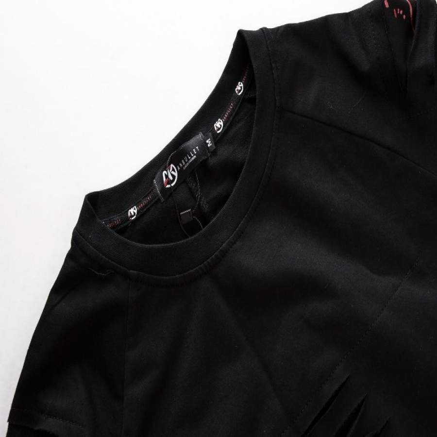 Black Skull Ripped T-Shirt - TattoosCafe