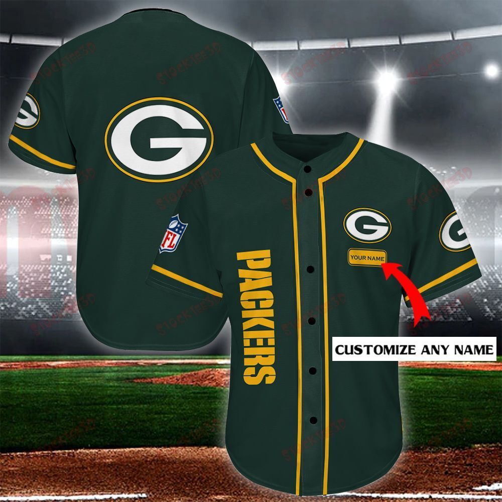 Green Bay Packers Personalized Baseball Jersey Shirt 119