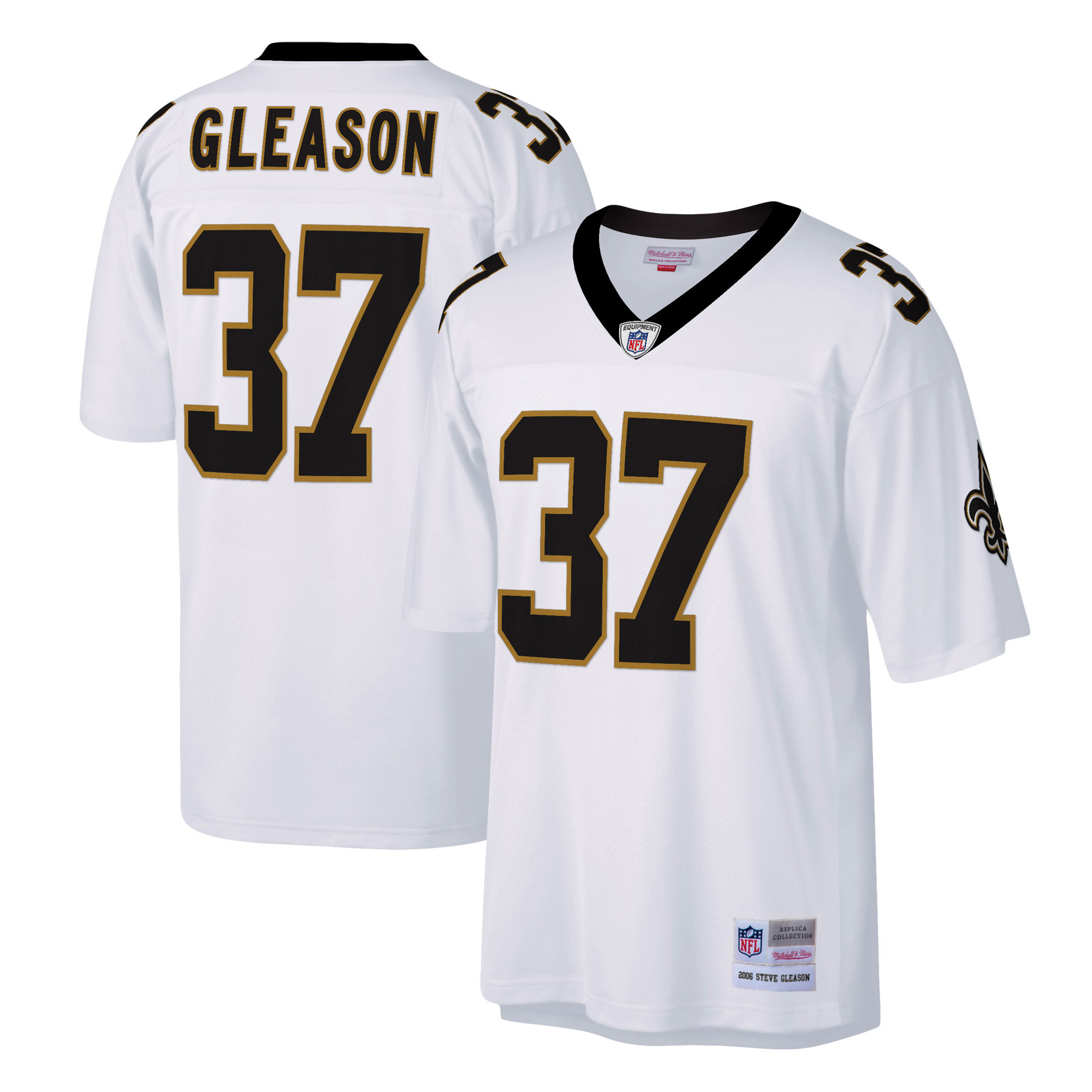 Steve Gleason New Orleans Saints Mitchell & Ness Big & Tall 2006 Retired Player Replica Jersey – White