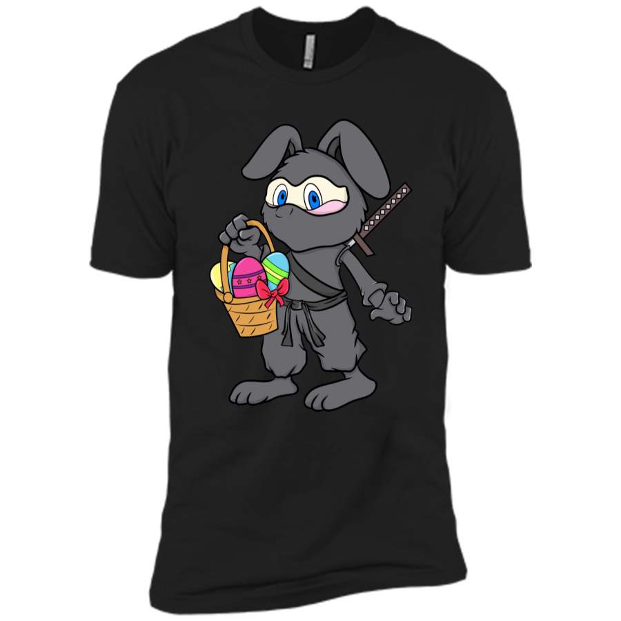 Cute Easter Egg Hunt Easter Bunny Ninja T-Shirt Next Level Premium Short Sleeve Tee