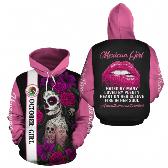 Mexican Girl All Over Print Us Unisex Size Zip Up Hoodie