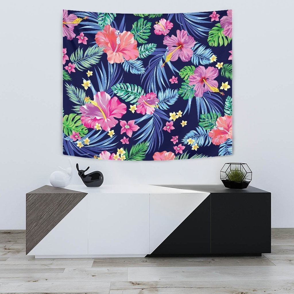 Hawaii Flower Hibiscus Neon Wall Tapestry Ha95074