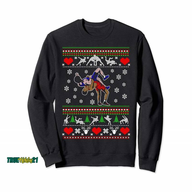 Wrestling Ugly Christmas Sweater Gift For Wrestler T-shirt