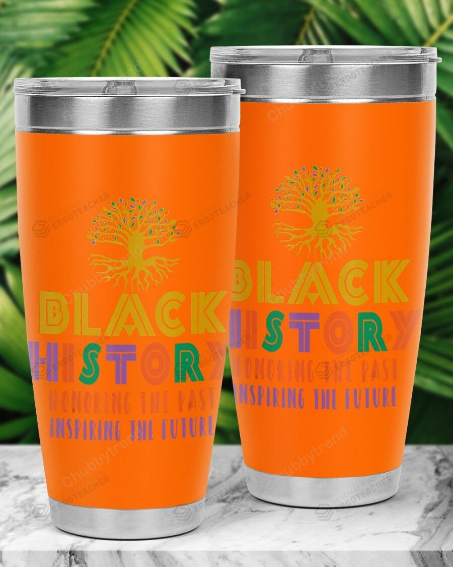 Black History Black Lives Matter Pride Equality, Orange Tree Stainless Steel Tumbler Cup For Coffee/Tea, Great Customized Gift For Birthday Christmas Thanksgiving