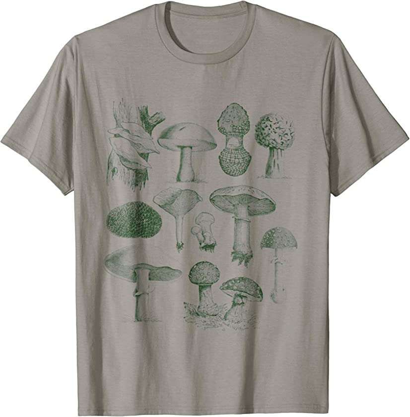 Vintage Mushrooms, edible mushrooms foraging gift shirt