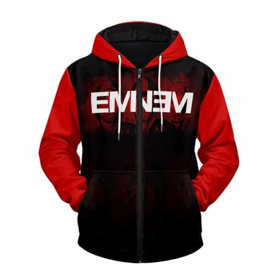 Eminem Merch Eminem Framed Alter Ego Artwork Epic Zip Up Hoodie