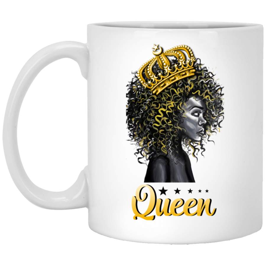 African American Coffee Mug Queen Black Women With Crown 11oz – 15oz White Mug