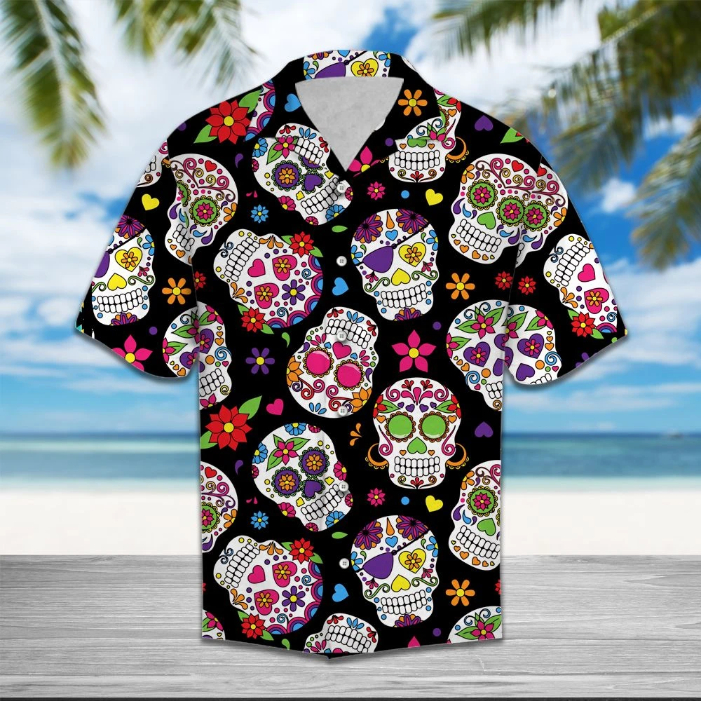 Skull Flower Hawaiian Shirt – For Men And Women