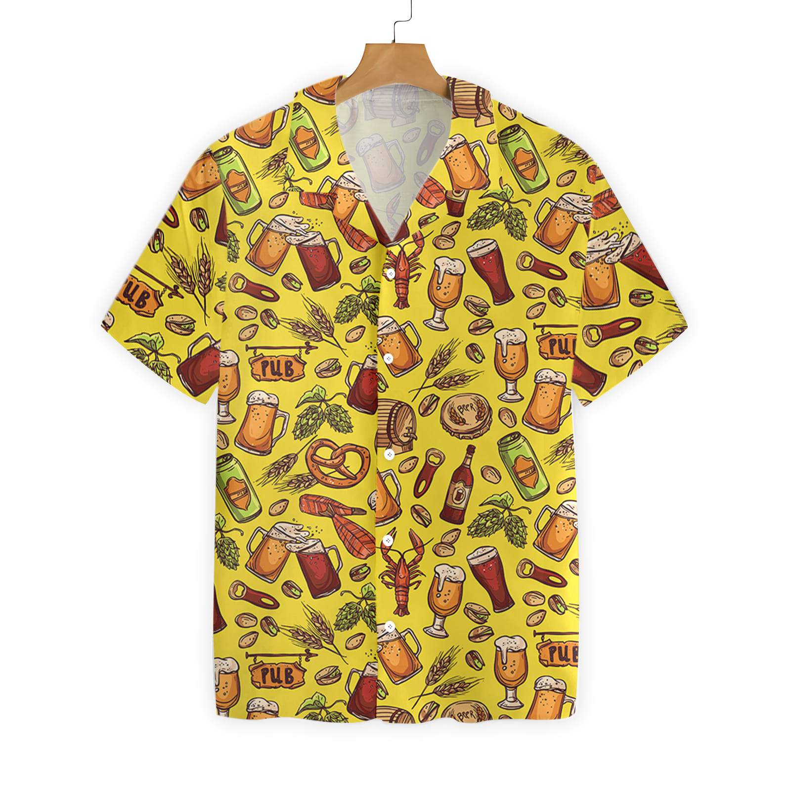 Beer Yellow Hawaii Shirt 2610 Hawaii Ha49358