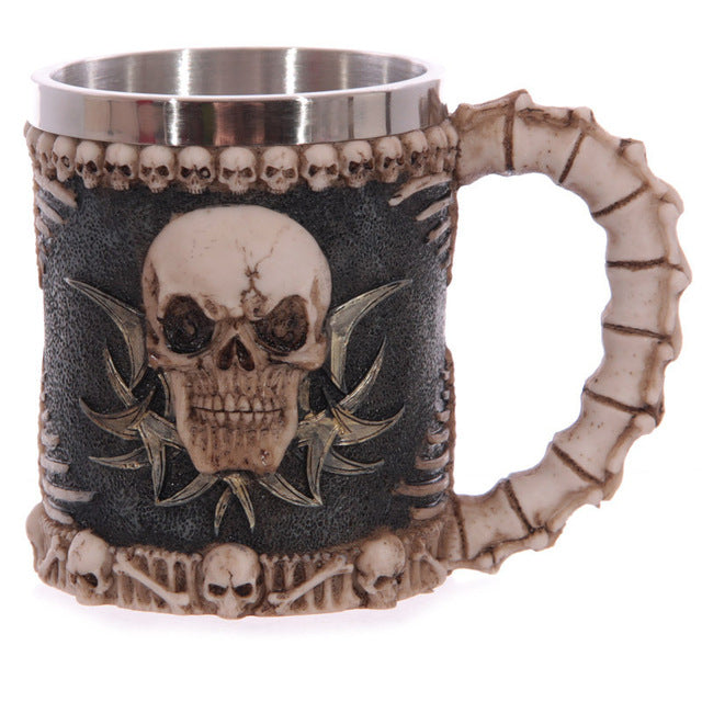 Steel 3D Cup Skull Punk Style Coffee Tea Cup Halloween Party Drinkware for Gifts Drinkware Tableware