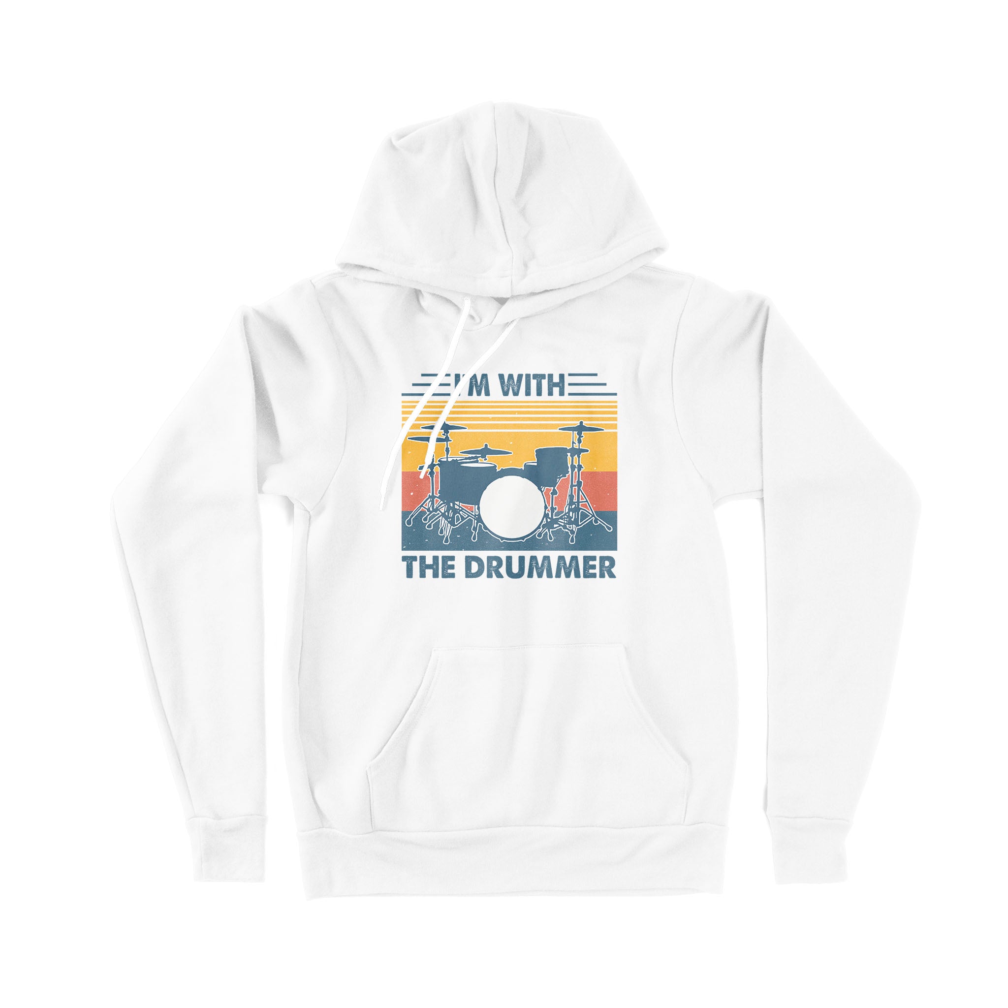 Vintage I’M With The Drummer Instrument Music Lovers Standard Men – Premium Hoodie