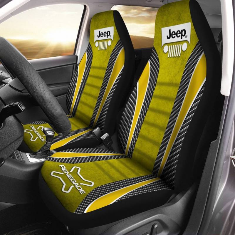 JEEP Renegade TNC Car Seat Cover (Set of 2) Ver 1 (Yellow)